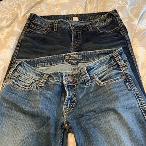 2 Pair Silver jeans